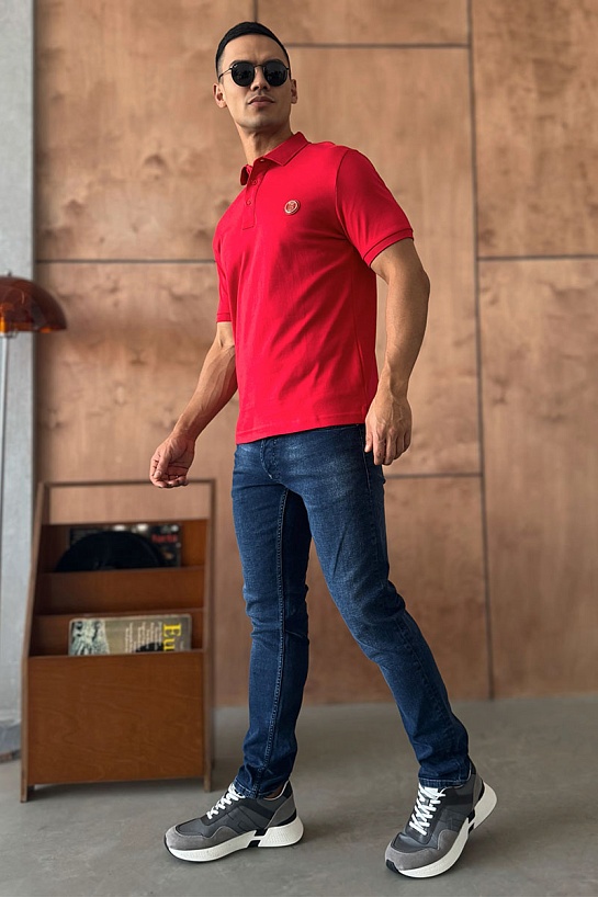 Мужское поло Burberry TB - Red