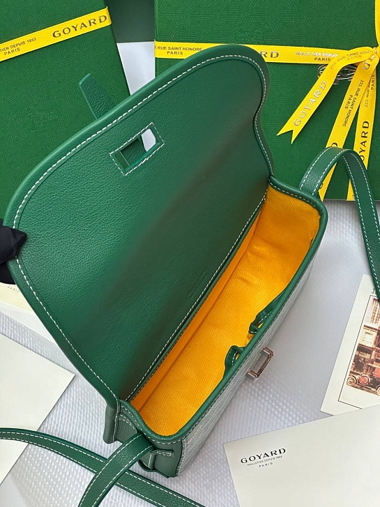 Кожаная сумка Goyard Belvedere Messenger PM premium 22x17x6 см 