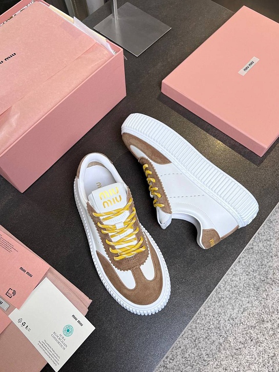 Женские комбинированные кроссовки MIU MIU Premium