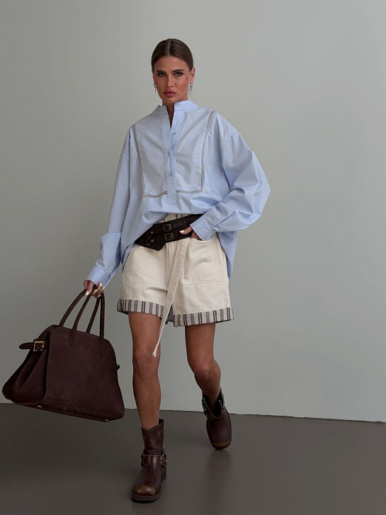 Женские бежевые шорты Loro Piana