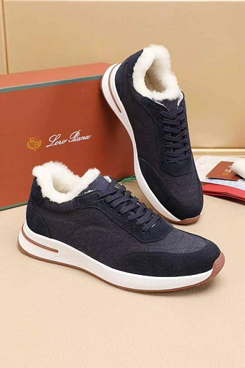 Кроссовки с мехом Loro Piana Week End Walk Evo    