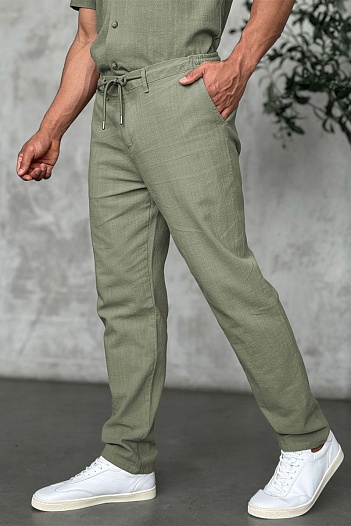 Мужские брюки Loro Piana цвета хаки   