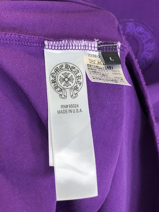 Фиолетовая оверсайз футболка Chrome Hearts Premium