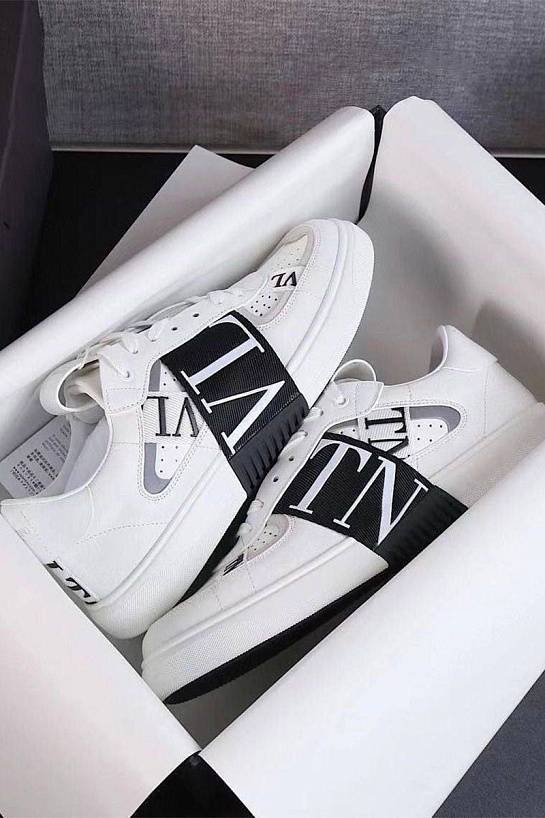 Кожаные кроссовки Valentino VL7N low-top - White / Black