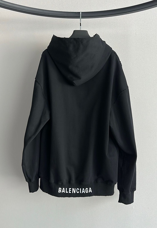 Женское худи Balenciaga чёрного цвета