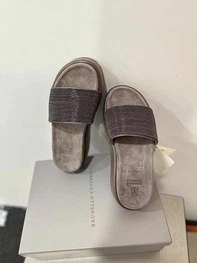 Женские шлёпанцы Brunello Cucinelli Premium   