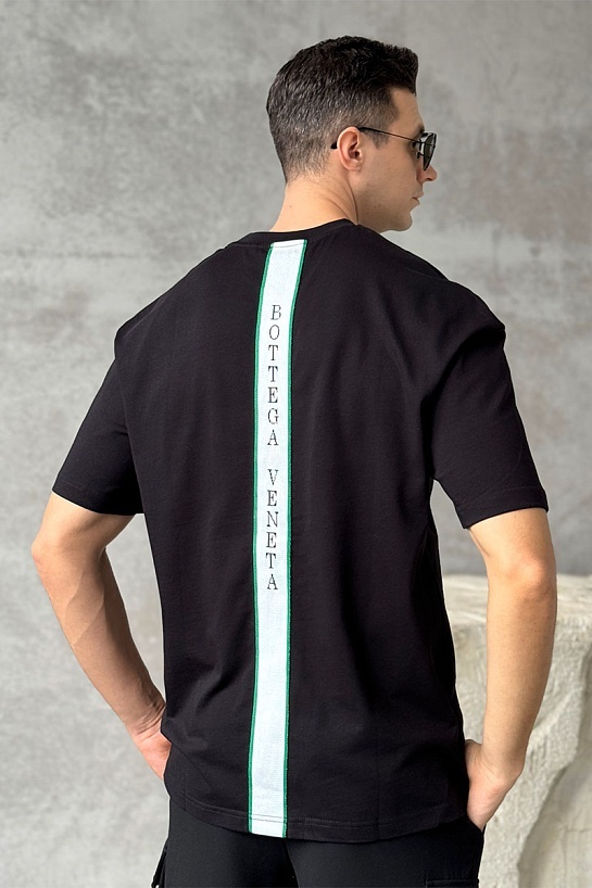 Чёрная оверсайз футболка Bottega Veneta