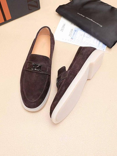 Мужские замшевые лоферы Ermenegildo Zegna   