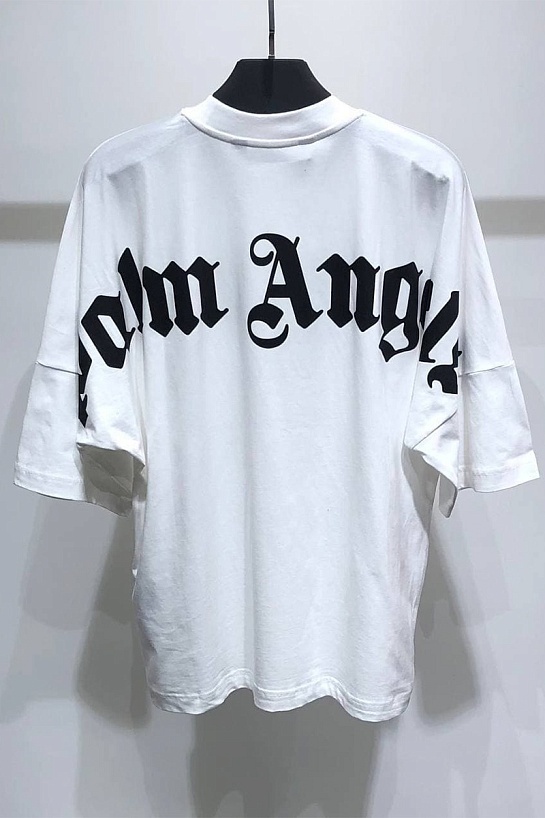 Белая оверсайз футболка Palm Angels