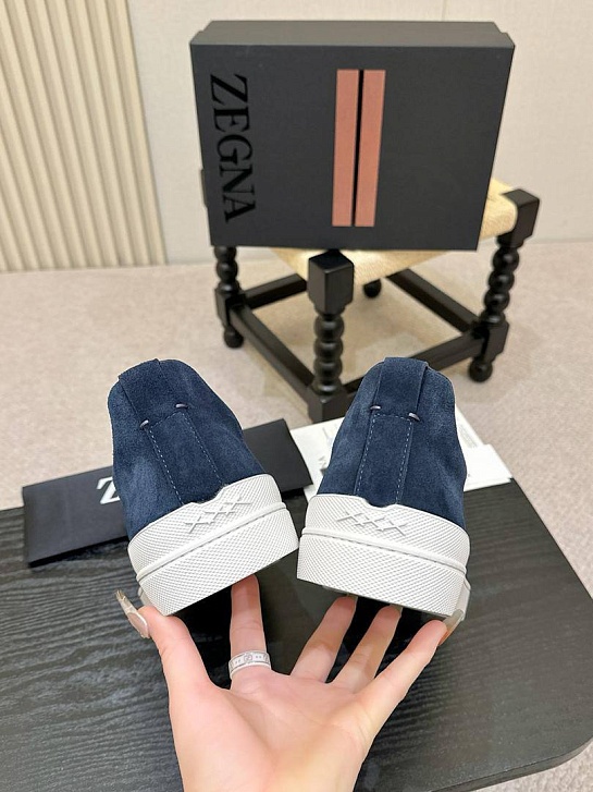 Мужские кроссовки Ermenegildo Zegna Triple Stitch - Navy