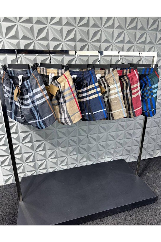 Мужские серые шорты Burberry London Check