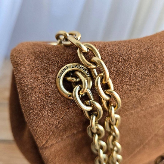 Женская замшевая сумка Yves Saint Laurent 45x32 см