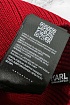 Мужская шапка красного цвета Karl Lagerfeld logo-patch
