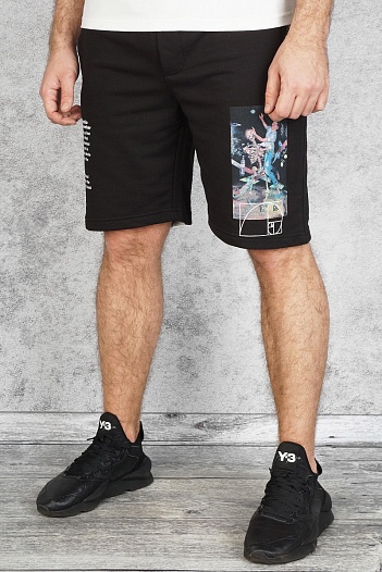 Мужские чёрные шорты Off-White "Pascal Painting"   