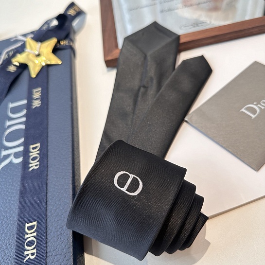 Галстук Dior logo-embroidered premium - Black