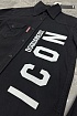 Мужская джинсовая рубашка Dsquared2 "ICON" - Black
