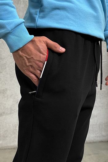 Чёрные спортивные штаны Paul & Shark logo-patch   