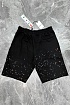 Мужские чёрные шорты Off-White paint splatter