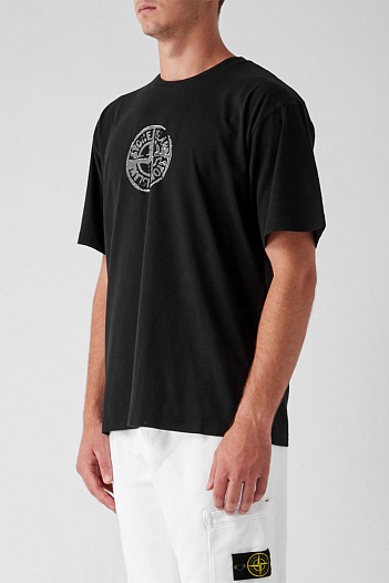 Мужская футболка Stone Island compass-print - Black   