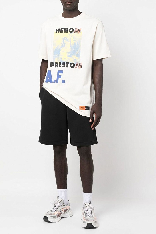 Белая оверсайз футболка Heron Preston A.F. Authorized