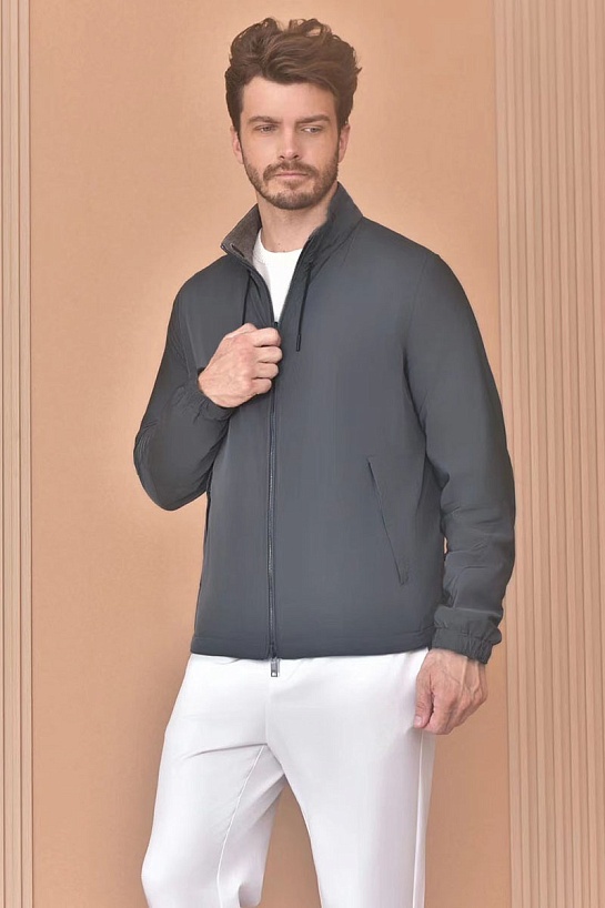 Двусторонняя куртка Zegna Premium zip-up - Double Grey