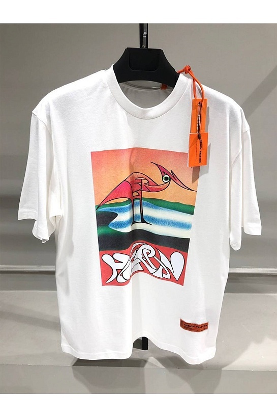 Белая оверсайз футболка Heron Preston