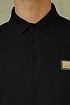 Мужское чёрное поло Dolce & Gabbana logo-plaque
