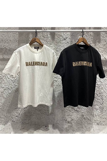Мужская оверсайз футболка Balenciaga чёрного цвета   