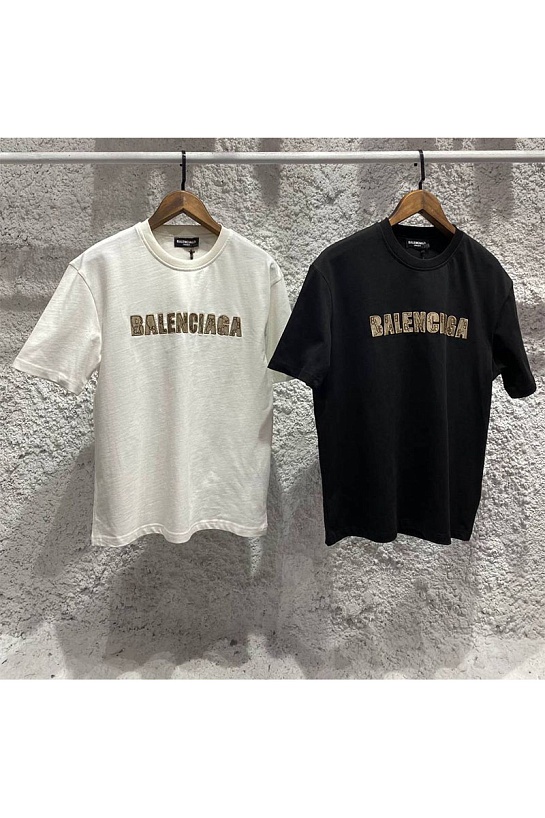 Мужская оверсайз футболка Balenciaga чёрного цвета