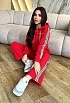 Женский красный костюм Loro Piana