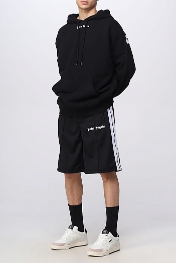 Чёрное оверсайз худи Palm Angels Classic logo-print   
