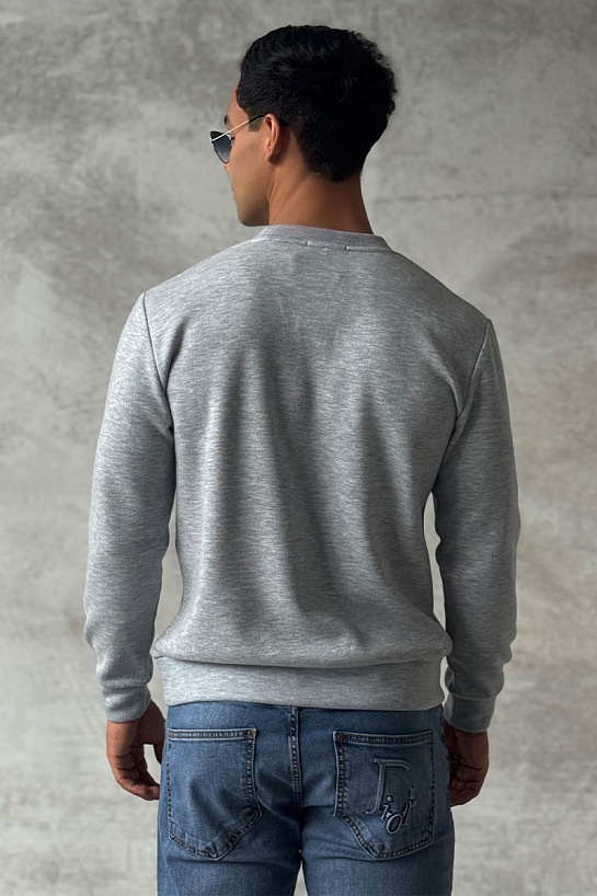 Мужской свитшот Hermes серого цвета