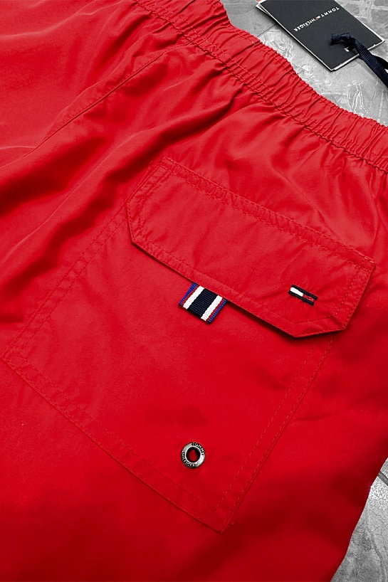 Мужские красные шорты Tommy Hilfiger logo-print