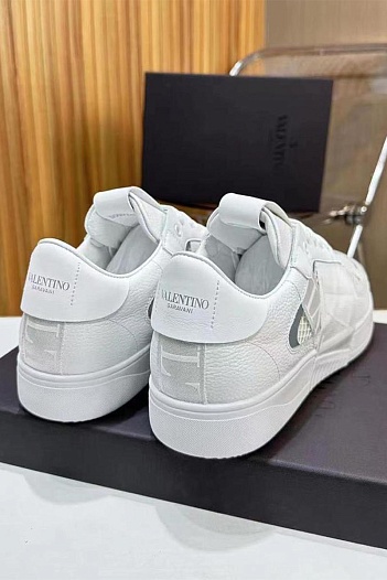 Кожаные кроссовки Valentino low-top - White   