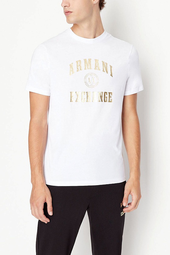 Мужская футболка Armani Exchange белого цвета