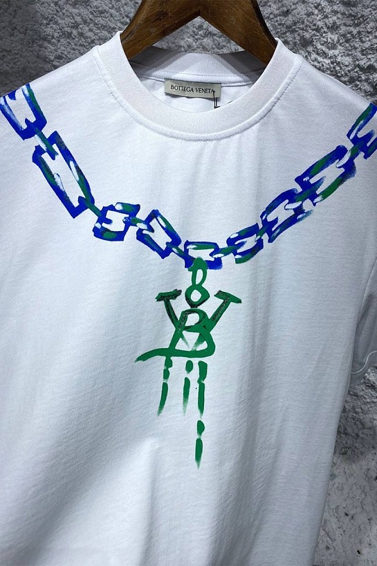 Оверсайз футболка Bottega Veneta chain print - Black