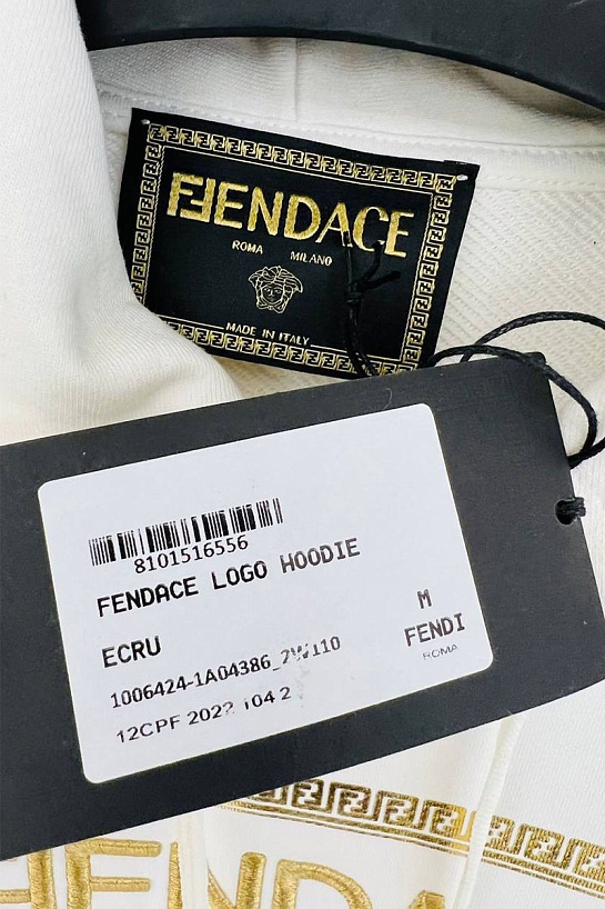 Чёрная мужская кофта Collaboration Fendi x Versace Fendace Logo
