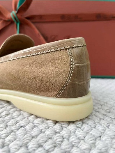 Женские лоферы Loro Piana Summer Charms Walk premium - Beige   