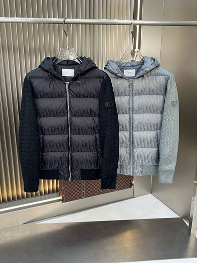 Вязаная куртка серого цвета Dior monogram   