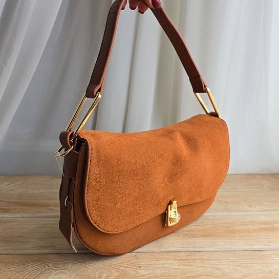 Замшевая сумка Coccinelle Suede Bim 28x18 см