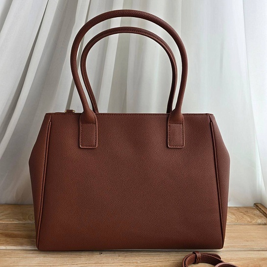 Кожаная сумка Tote 37x29 см - Brown