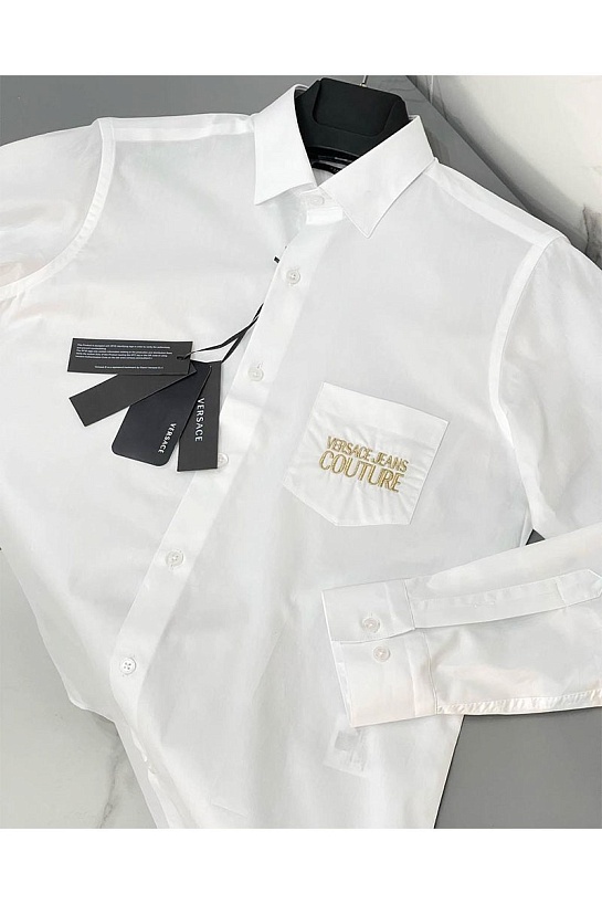 Классическая рубашка Versace Jeans Couture embroidered logo - White