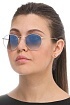Солнцезащитные очки Ray-Ban Round Metal - Blue / Gold