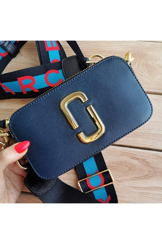 Кожаная сумка Marc Jacobs 25x16 см - Navy