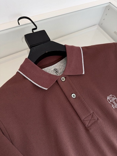 Мужское поло Brunello Cucinelli Premium - Brown   
