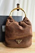 Женская замшевая сумка Prada 20x16