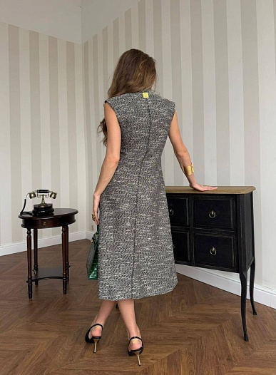 Женское платье на молнии Schiaparelli premium - Grey   