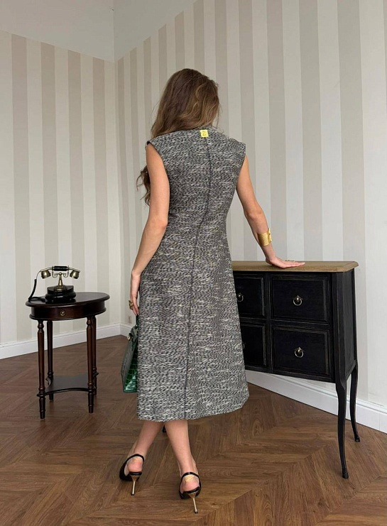 Женское платье на молнии Schiaparelli premium - Grey