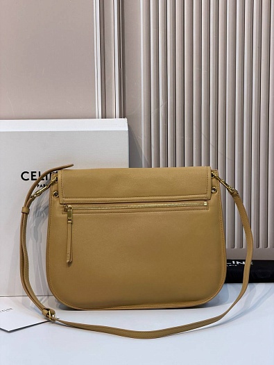 Кожаная сумка Celine Soft Triomphe Besace premium 34x25x13 см   