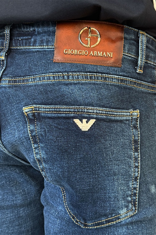 Мужские тёмно-синие джинсы Giorgio Armani